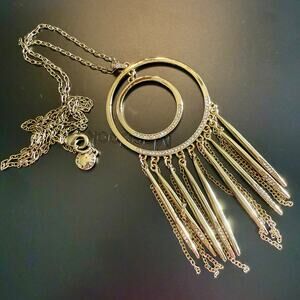 BCBGeneration Glass Stone Gold Tone Zinc Necklace